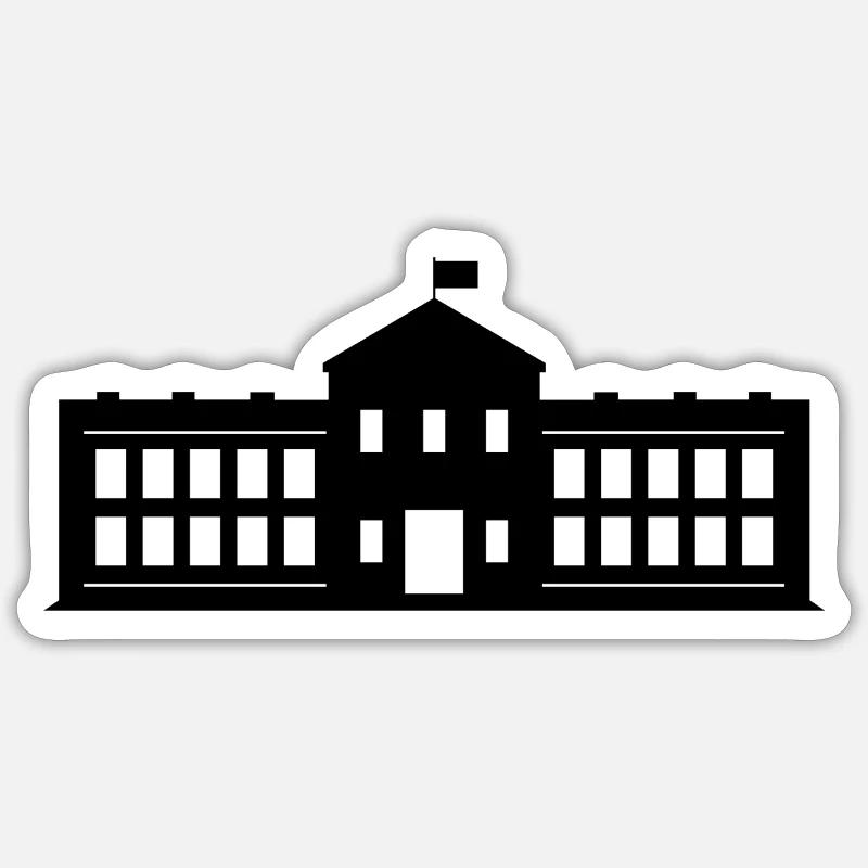 Maison Blanche - Sticker taille S (10 x 10 cm) - blanc mat