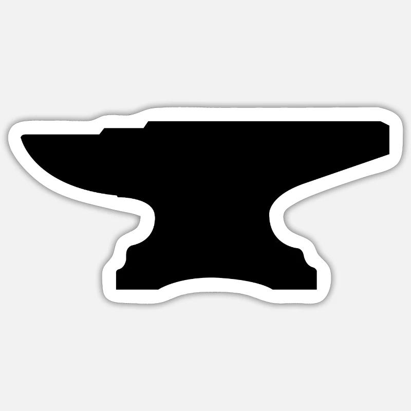 Anvil - Sticker taille S (10 x 10 cm) - blanc mat