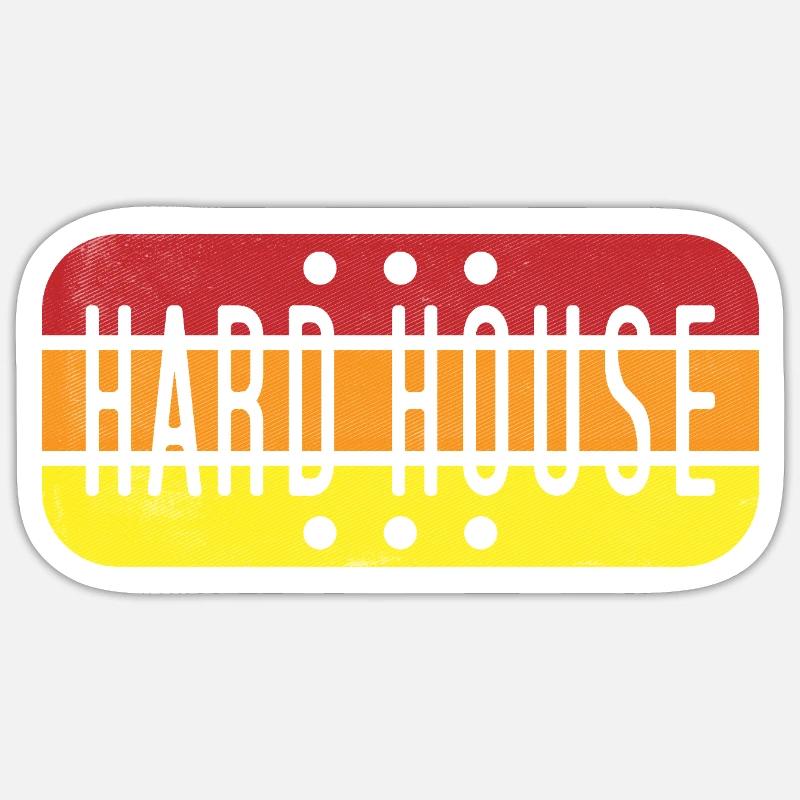 Gradient de maison rigide - Sticker taille S (10 x 10 cm) - blanc mat