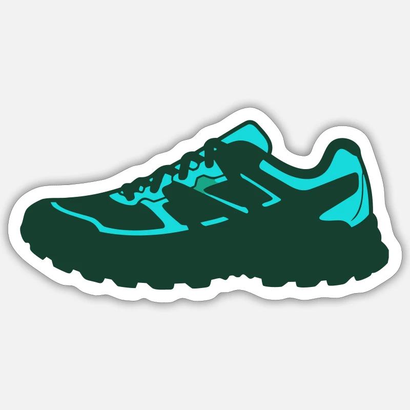 Basket sportive Flat Icon - Sticker taille S (10 x 10 cm) - blanc mat