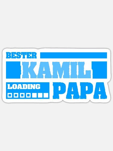 Kamil als Geburt - Sticker Größe S (10 x 10 cm) - Mattweiß