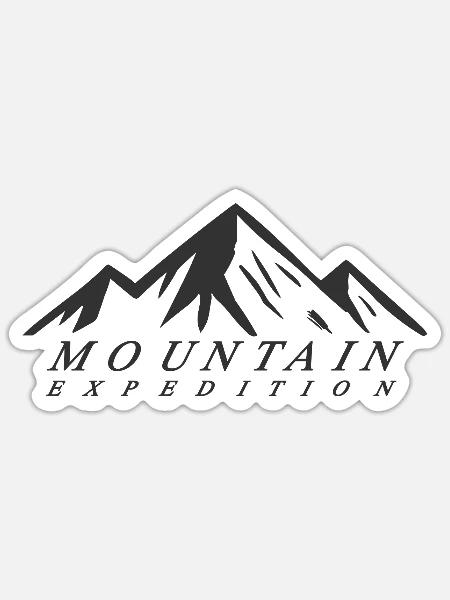 Mountain Expedition - Sticker Größe S (10 x 10 cm) - Mattweiß