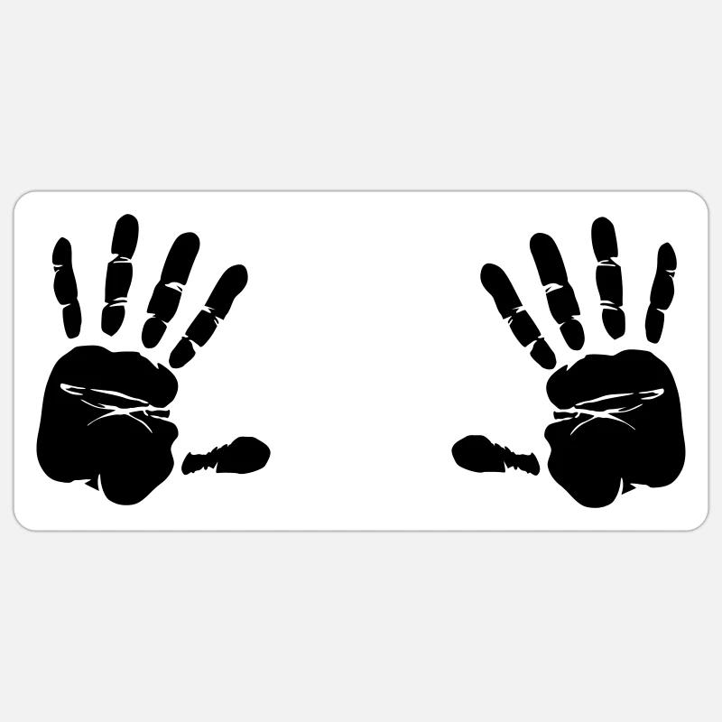Hands - Boobs - Tits - Sticker size S (10 x 10 cm) - white matte