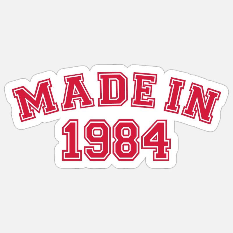 1984 - Sticker Größe S (10 x 10 cm) - Mattweiß