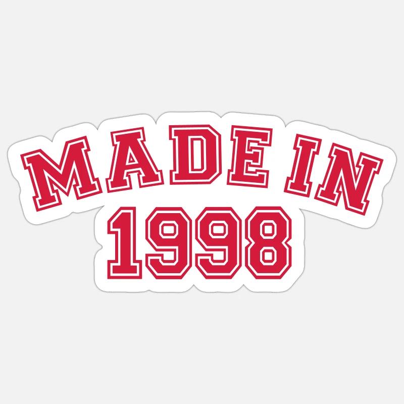1998 - Sticker Größe S (10 x 10 cm) - Mattweiß