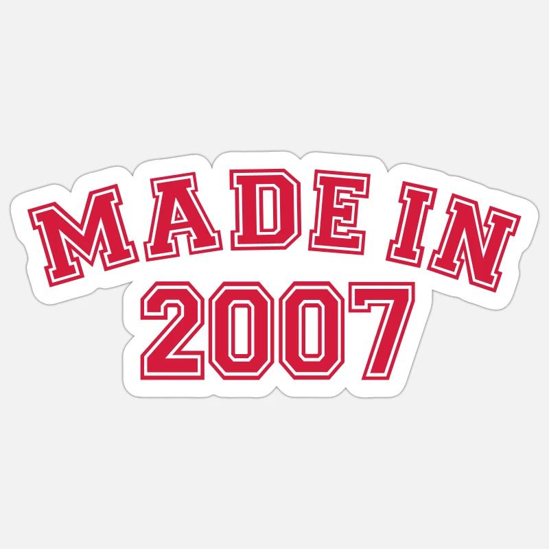 2007 - Sticker Größe S (10 x 10 cm) - Mattweiß
