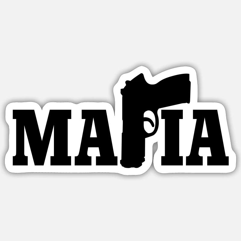 Mafia - Sticker size S (10 x 10 cm) - white matte