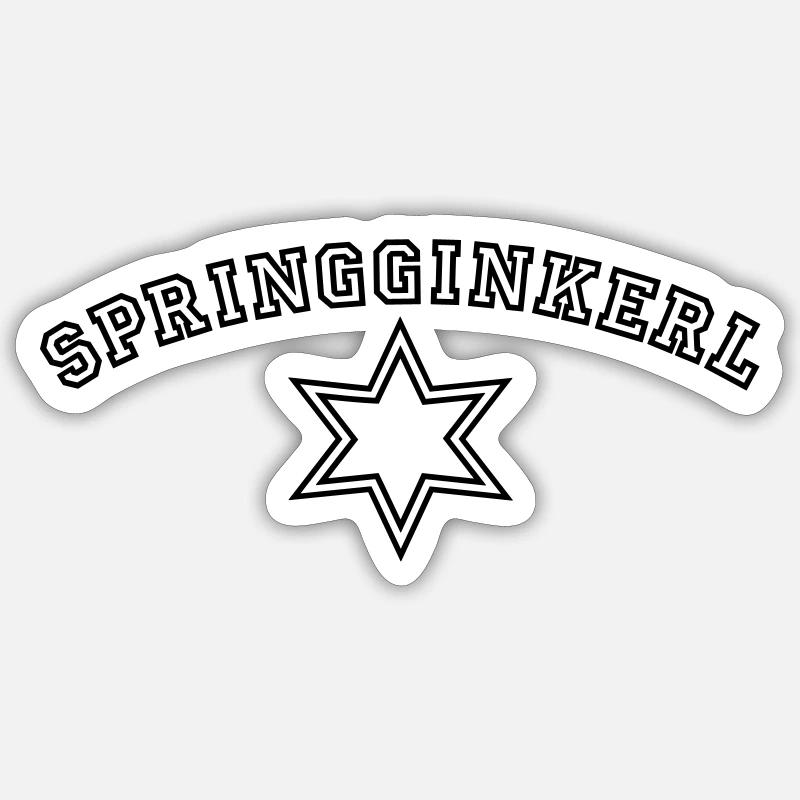 Springginkerl Collegestyle Sticker Größe S (10 x 10 cm)