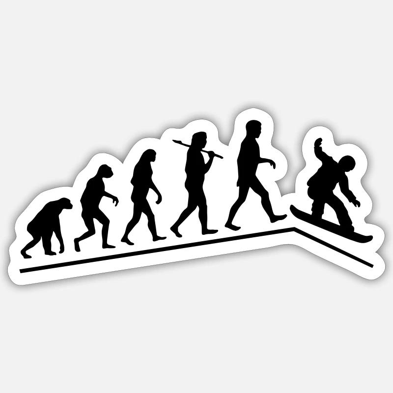 Evolution Snowboarding 1 Sticker Größe S (10 x 10 cm)