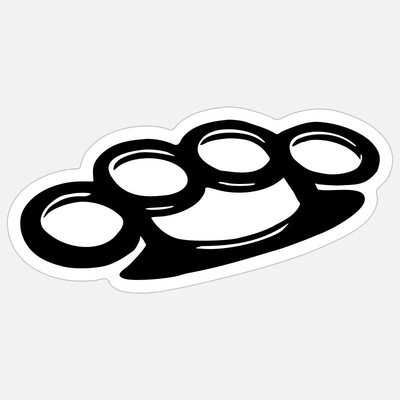 Schlagring Sticker Größe S (10 x 10 cm)