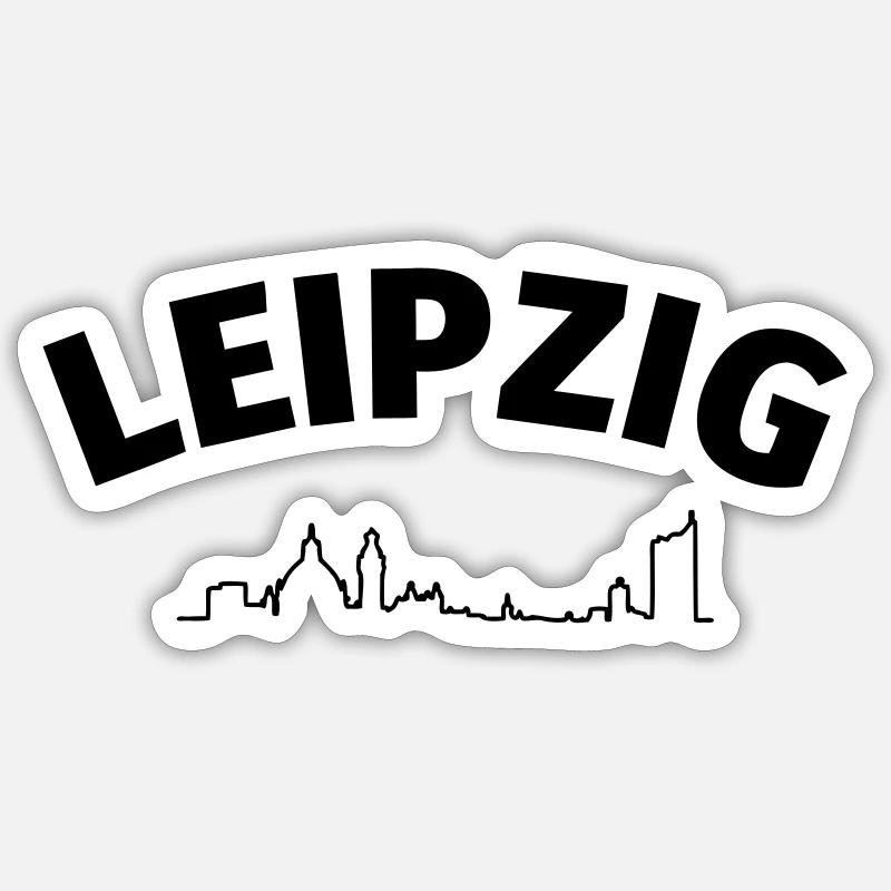 Leipzig - Sticker Größe S (10 x 10 cm) - Mattweiß