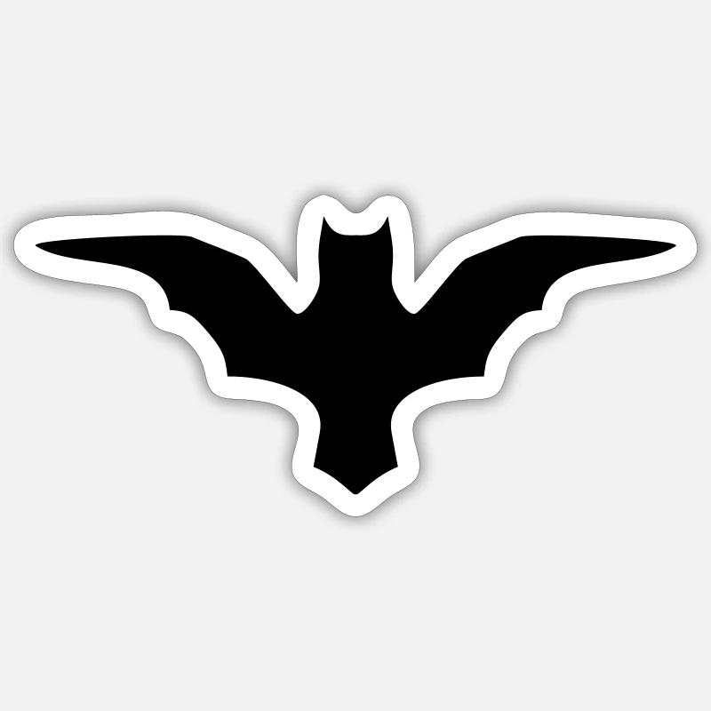 Bat - Sticker size S (10 x 10 cm) - white matte