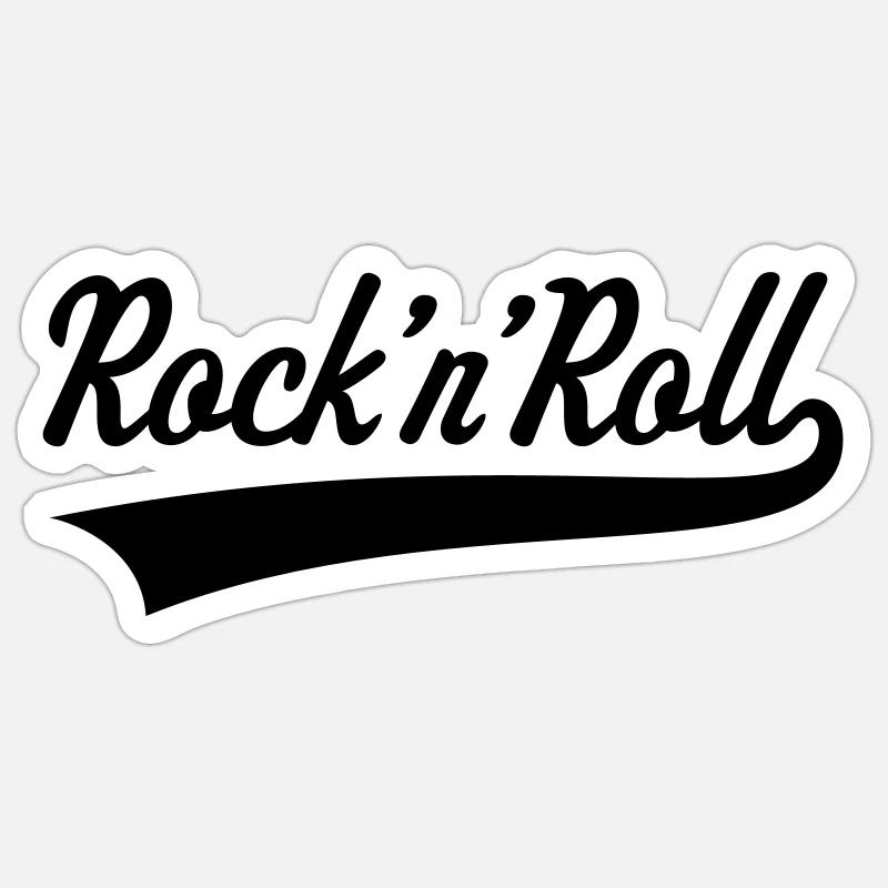 Rock 'n' Roll - Sticker size S (10 x 10 cm) - white matte