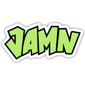 Jammin' JAMN Jamming in tha name of the Lord - Sticker Größe S (10 x 10 cm) - Mattweiß - Vorne