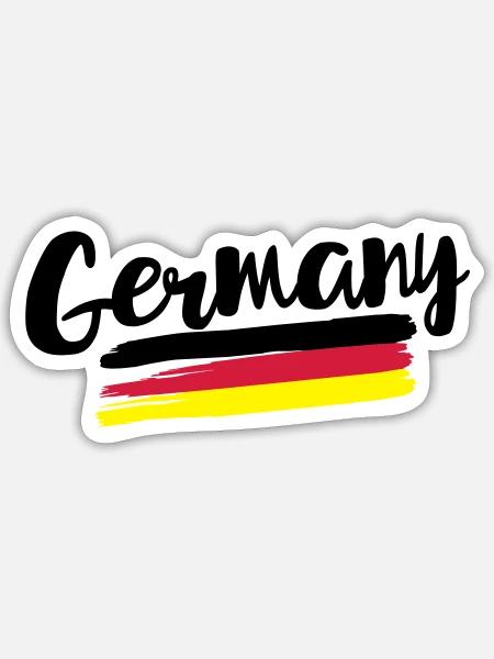 Germany flag – flag of Germany - Sticker size S (10 x 10 cm) - white matte