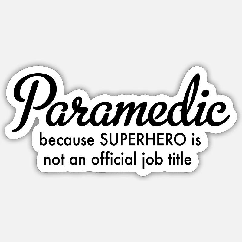 ambulance man - Sticker size S (10 x 10 cm) - white matte