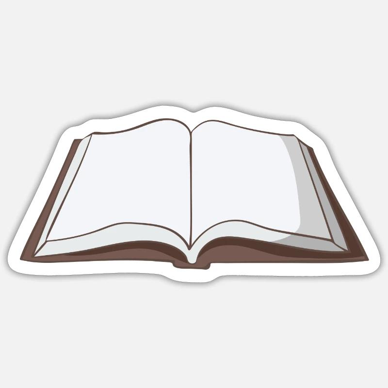 book - Sticker size S (10 x 10 cm) - white matte