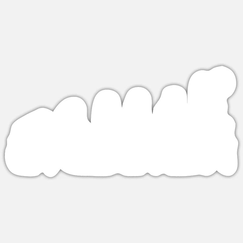 EVOLUTION WEIGHTS - Power lifting - Sticker size S (10 x 10 cm) - white matte