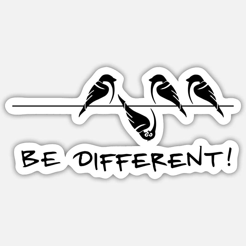 Sparrow bird be different Be different cool gift Sticker size S (10 x 10 cm)