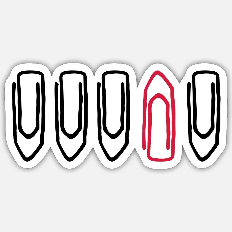 Office Clip - Be different - gift for colleagues Sticker size S (10 x 10 cm)