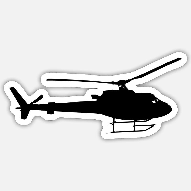 helicopter - Sticker size S (10 x 10 cm) - white matte