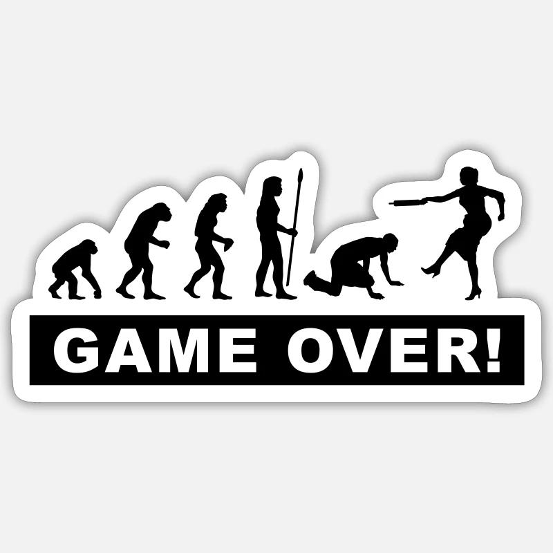 evolution_stag & hen nights Sticker size S (10 x 10 cm)