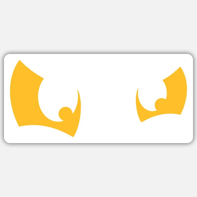 Two shining eyes - Sticker size S (10 x 10 cm) - white matte
