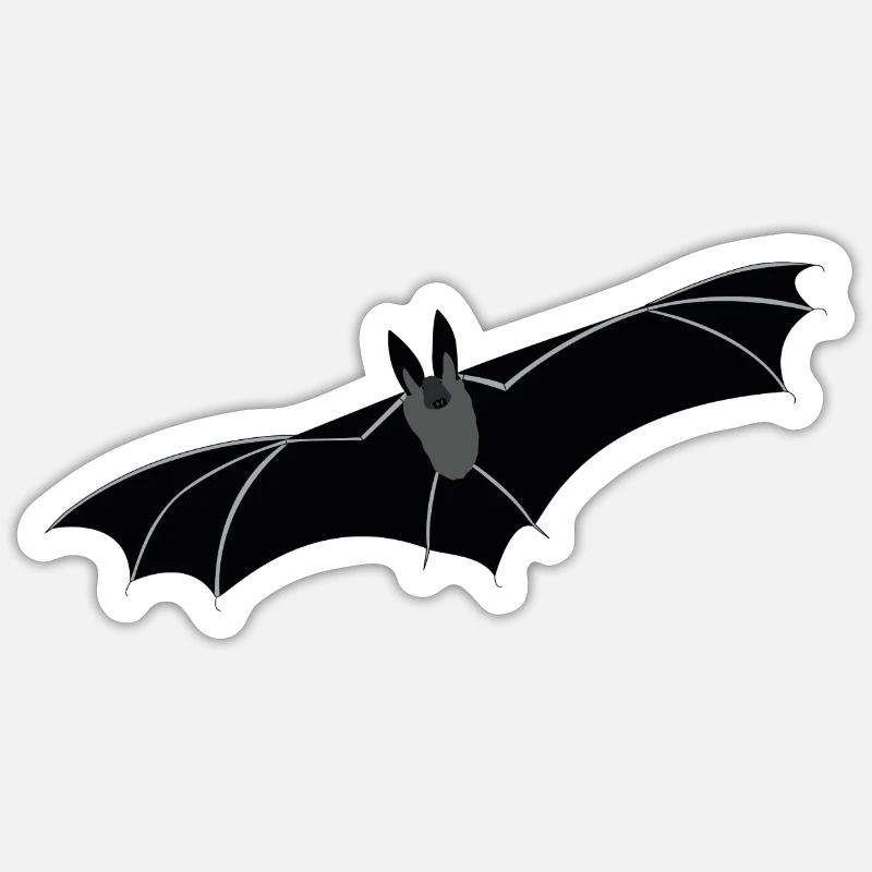 Fledermaus zu Halloween - Süßes oder Saures - Sticker Größe S (10 x 10 cm) - Mattweiß