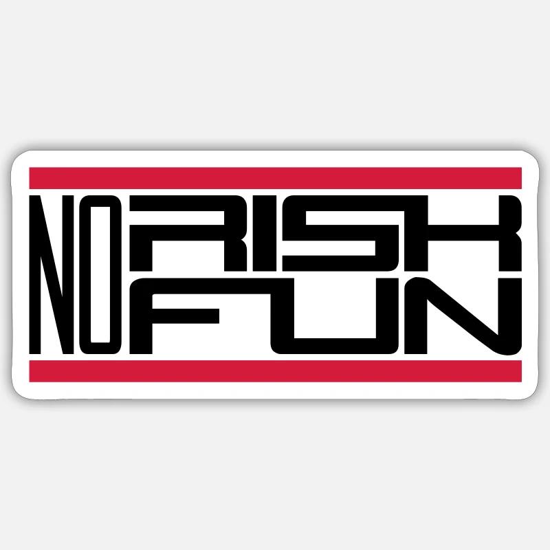 bar pas de risque pas de plaisir réclamation risque danger Sticker taille S (10 x 10 cm)