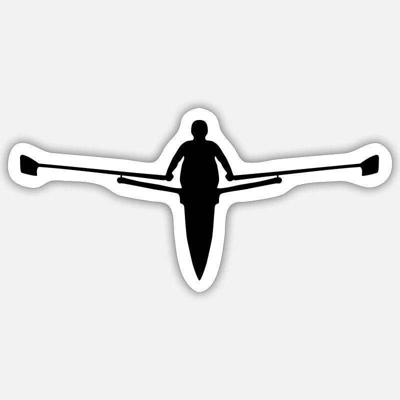 Aviron, rameur Sticker taille S (10 x 10 cm)