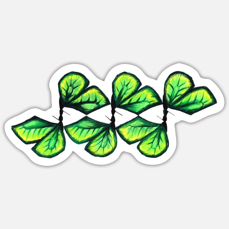 Papillon 1 - Sticker taille S (10 x 10 cm) - blanc mat
