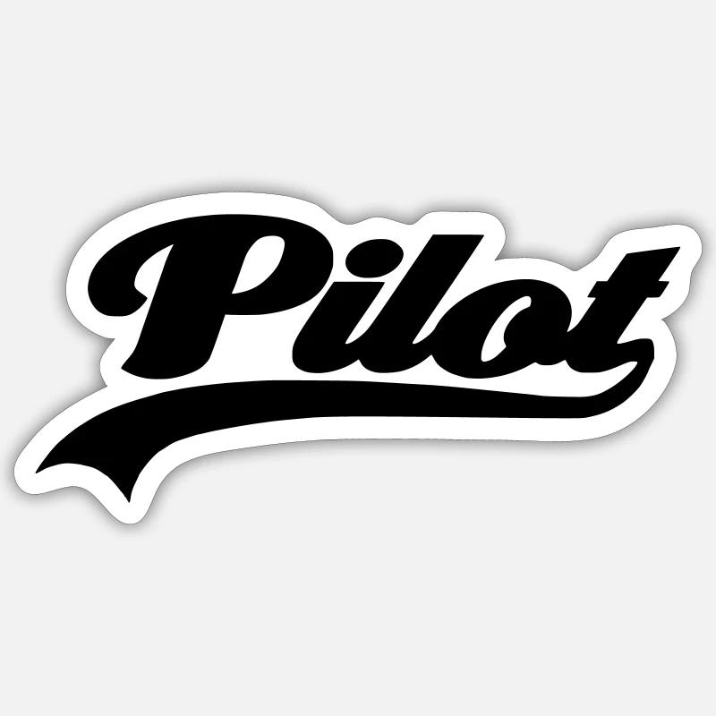 pilot - Sticker Größe S (10 x 10 cm) - Mattweiß