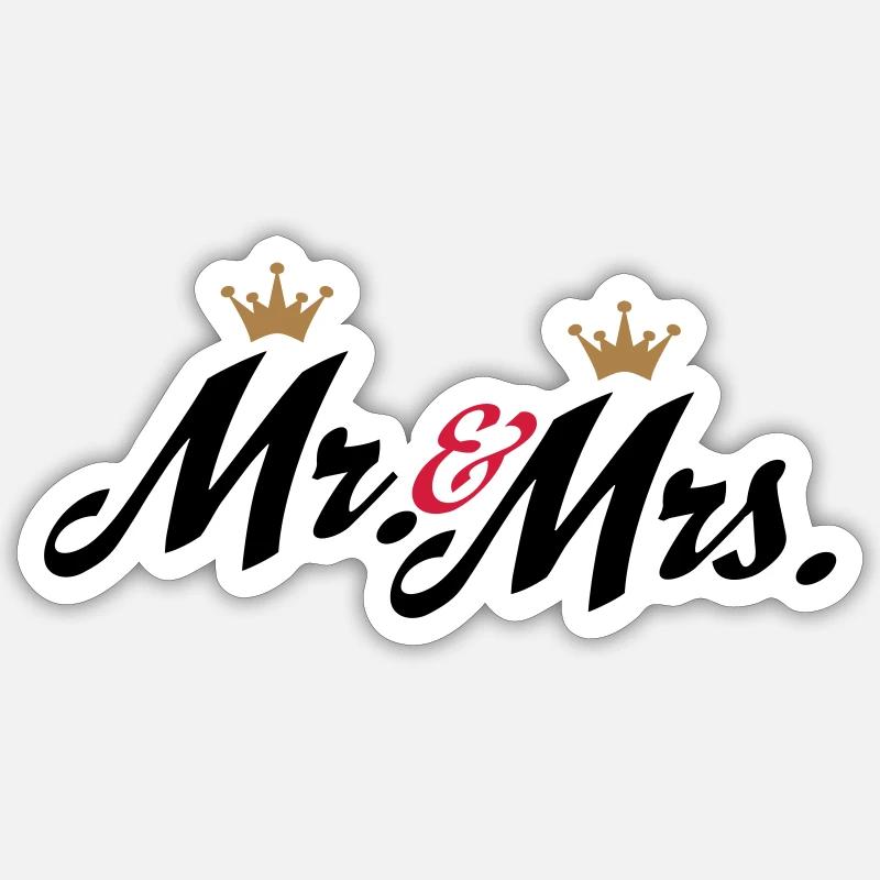 hochzeit Sticker Größe S (10 x 10 cm)