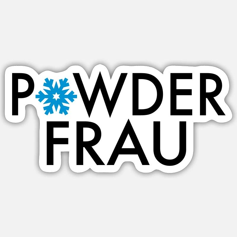 ski - Sticker Größe S (10 x 10 cm) - Mattweiß