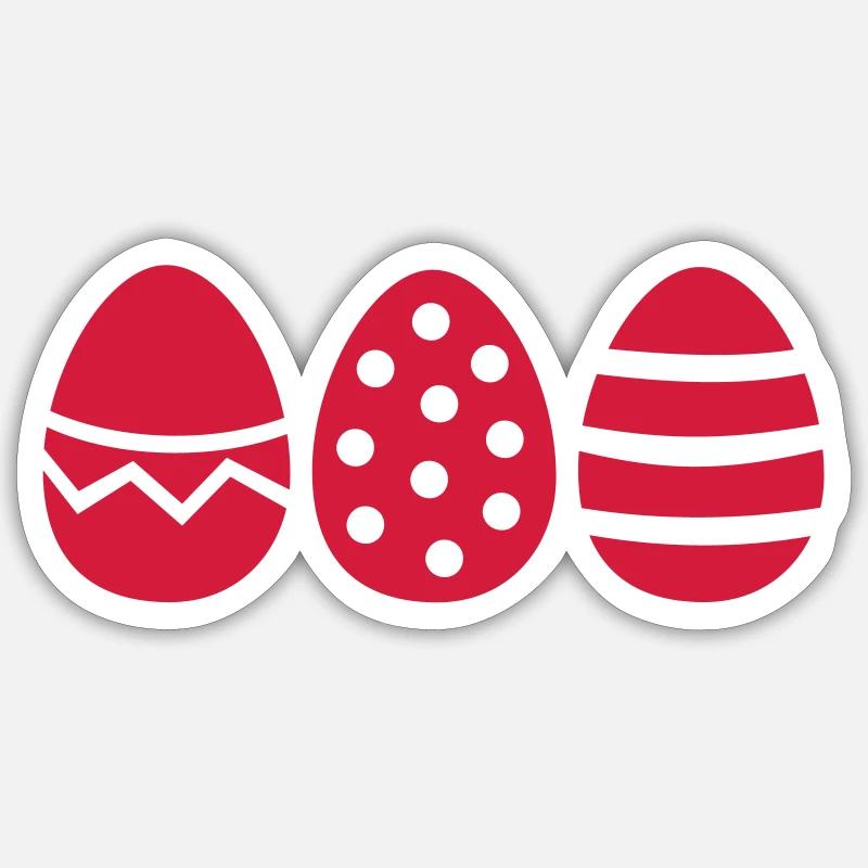 Easter eggs - Sticker size S (10 x 10 cm) - white matte