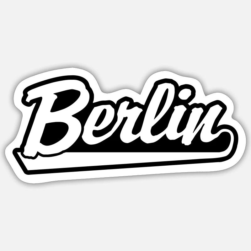 berlin - Sticker taille S (10 x 10 cm) - blanc mat