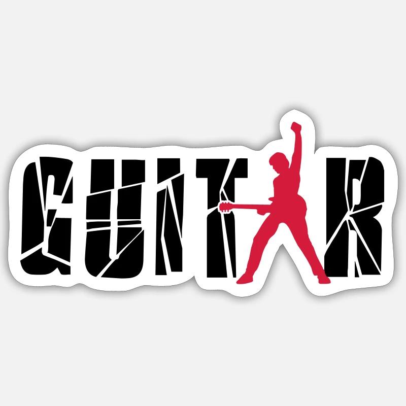 guitar player Sticker Größe S (10 x 10 cm)
