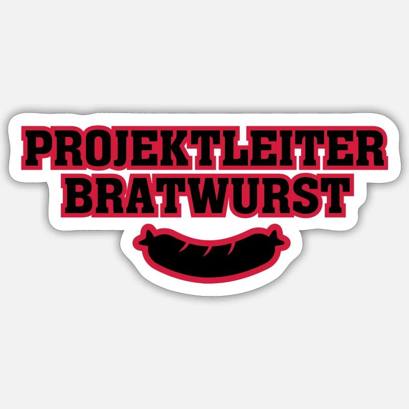 Project Bratwurst - Sticker size S (10 x 10 cm) - white matte