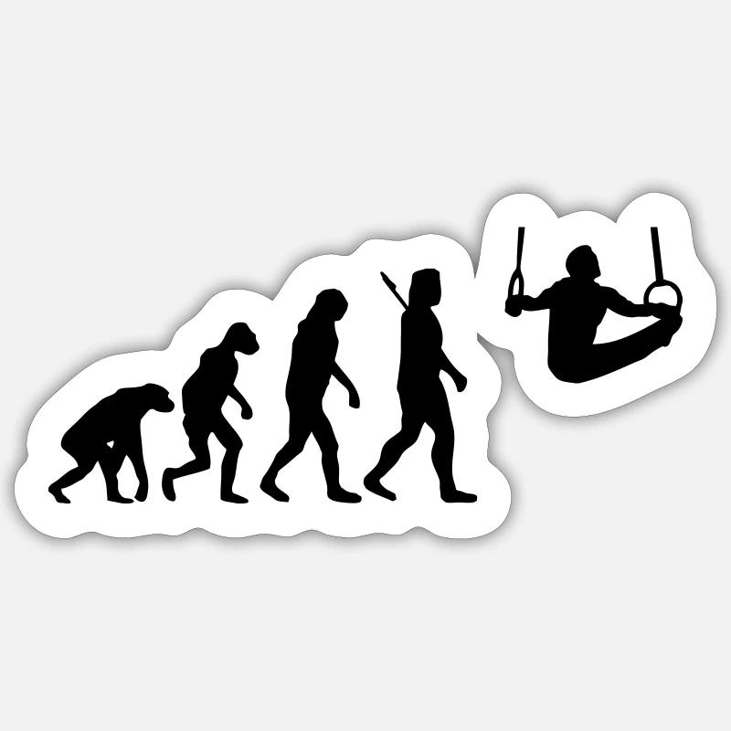 Evolution Geräteturnen - Turnen - Ringe Sticker Größe S (10 x 10 cm)