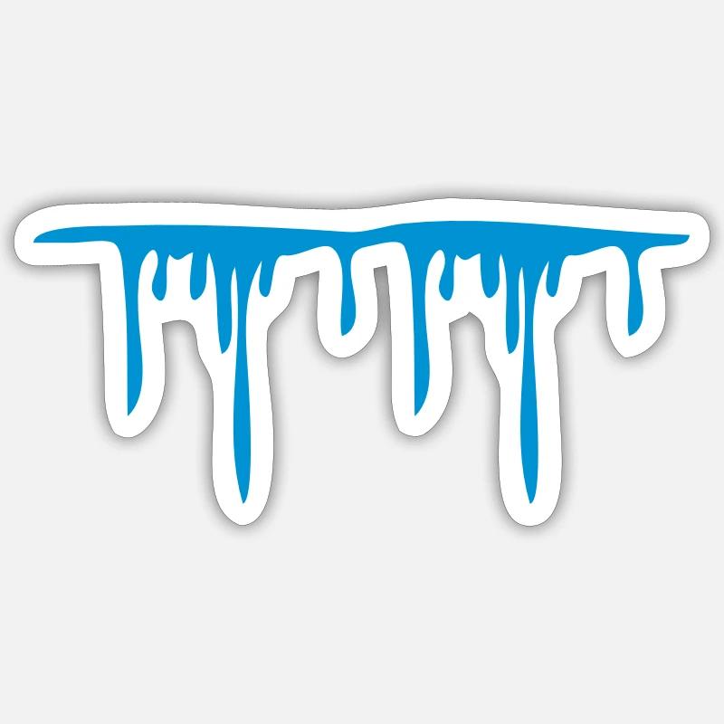 water_dropping_pattern - Sticker taille S (10 x 10 cm) - blanc mat
