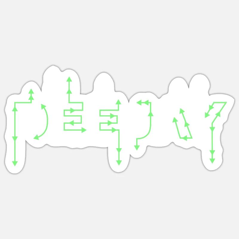 DEEJAY ARROWS WHITE - Sticker size S (10 x 10 cm) - white matte