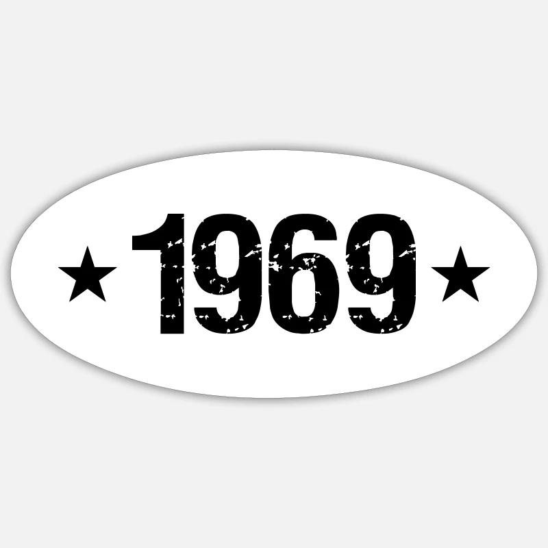 1969 - Sticker taille S (10 x 10 cm) - blanc mat