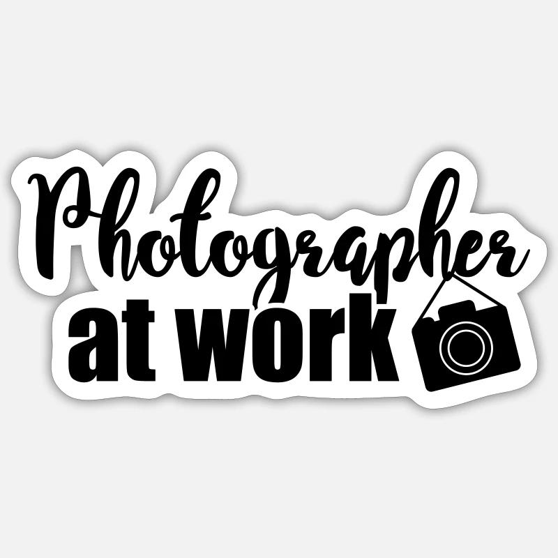 Photographer at work Sticker taille S (10 x 10 cm)