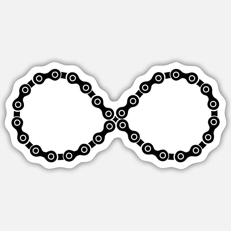 Infinity Ride - Sticker Größe S (10 x 10 cm) - Mattweiß