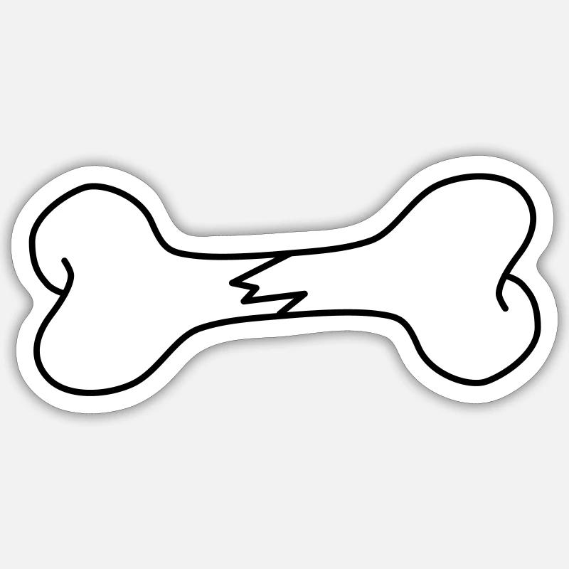 fracture - Sticker taille S (10 x 10 cm) - blanc mat