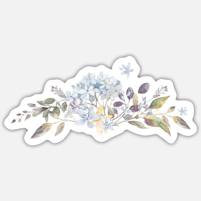 Plusieurs fleurs rangées Sticker taille S (10 x 10 cm)