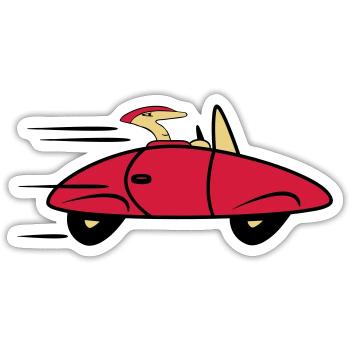 Auto Sportwagen schnell Wagen - Sticker Größe S (10 x 10 cm) - Mattweiß - Vorne