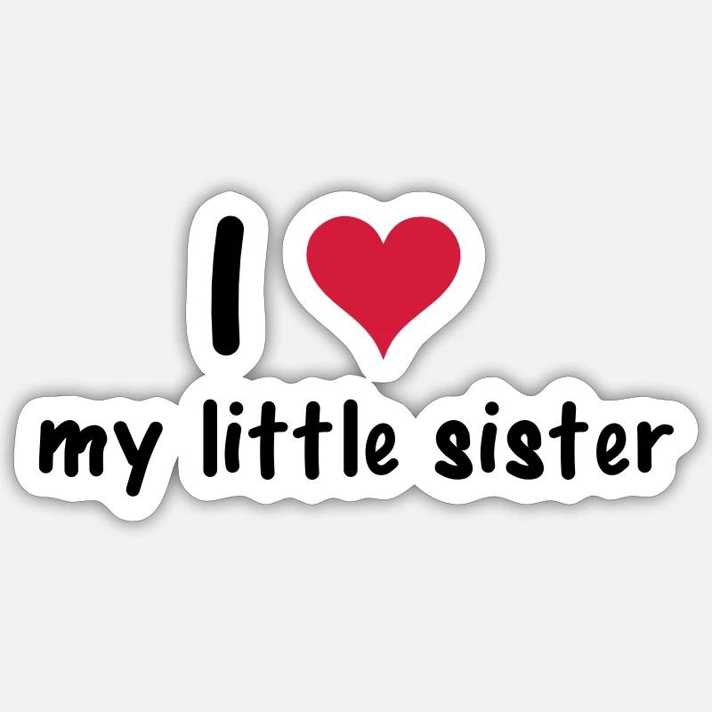 Sister - Sticker taille S (10 x 10 cm) - blanc mat