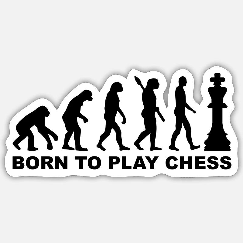 Evolution Chess - Sticker size S (10 x 10 cm) - white matte