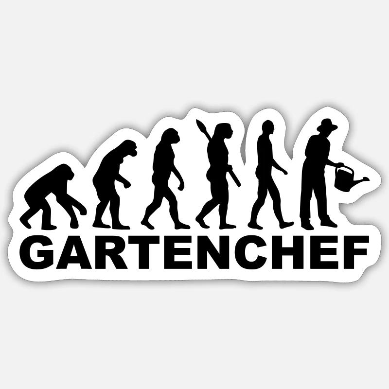 Gärtner - Sticker Größe S (10 x 10 cm) - Mattweiß
